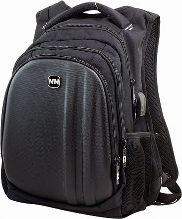 Рюкзак черный со слотом для USB и наушников, несколько видов дизайна  